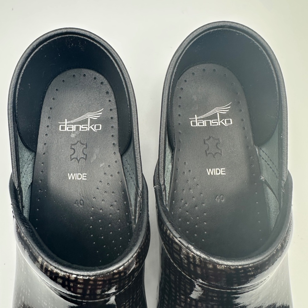 Dansko Professional Clogs EU 40W US 9.5-10 Patent Leather Work Nursing Comfort - Picture 4 of 11